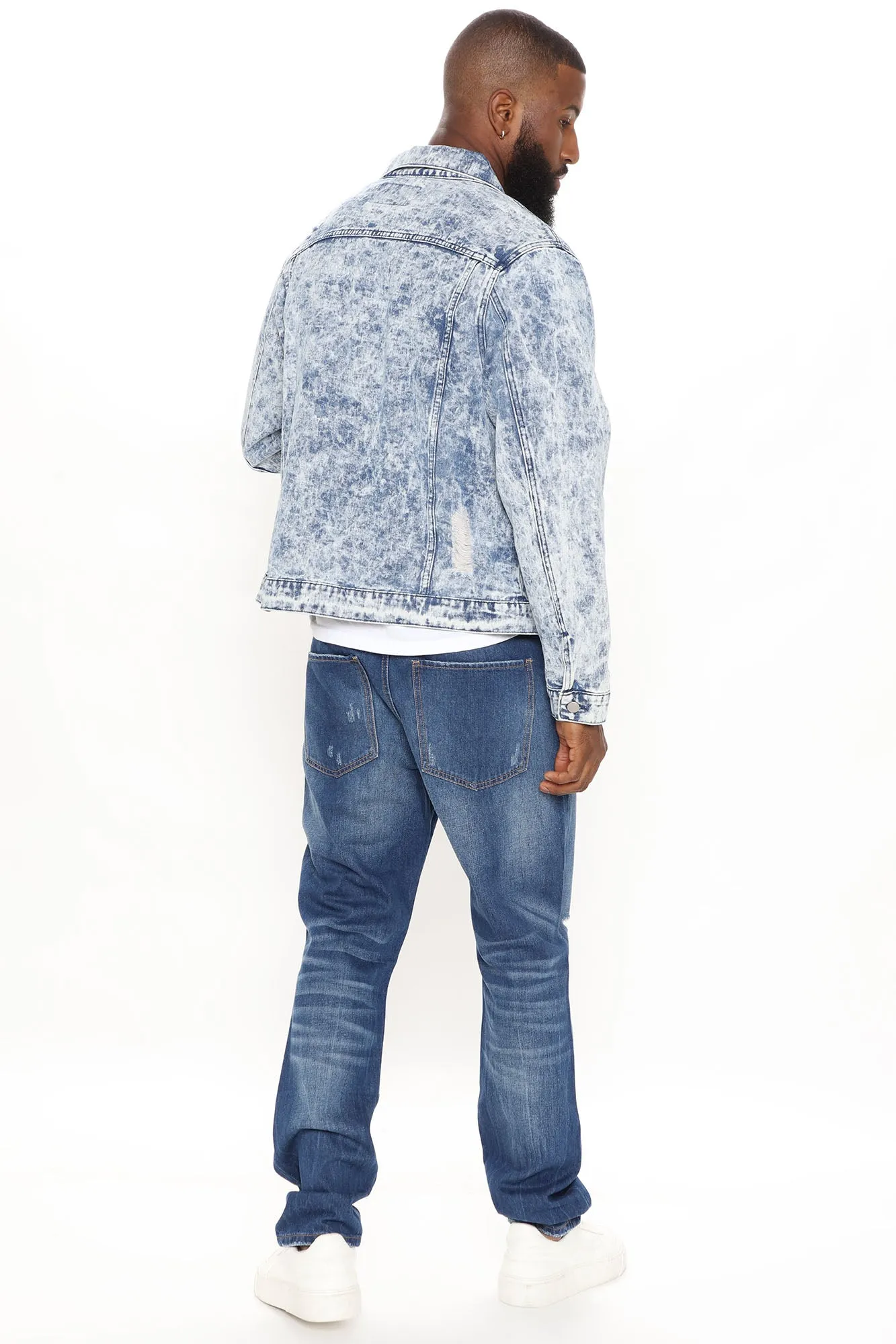 Acid Wash Denim Trucker - Acid Wash
