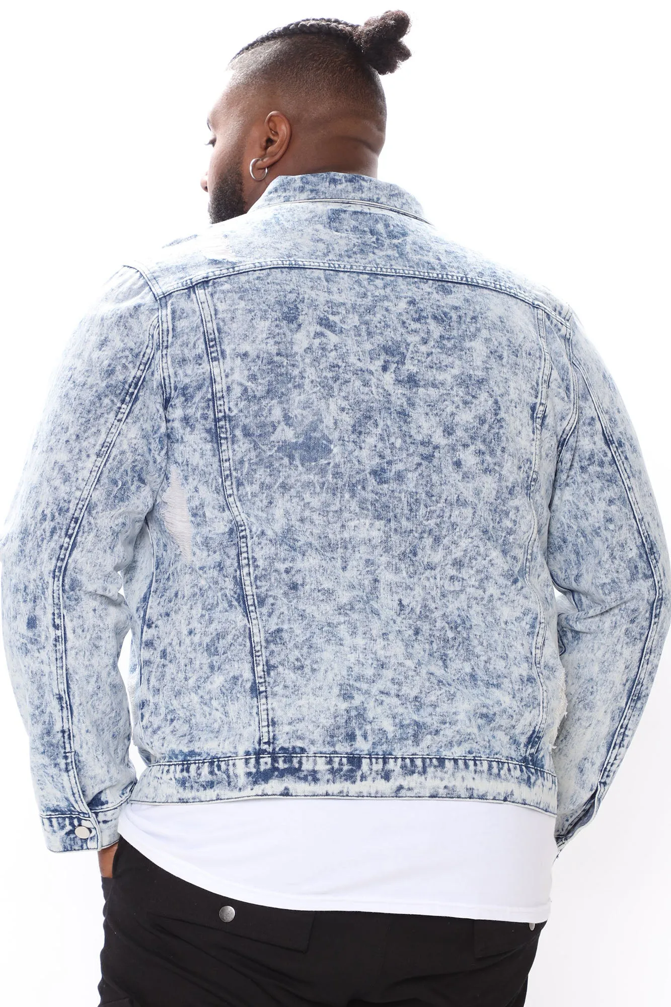 Acid Wash Denim Trucker - Acid Wash
