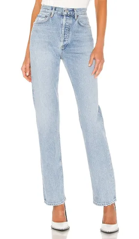 AGOLDE Lana Straight in Denim-Light