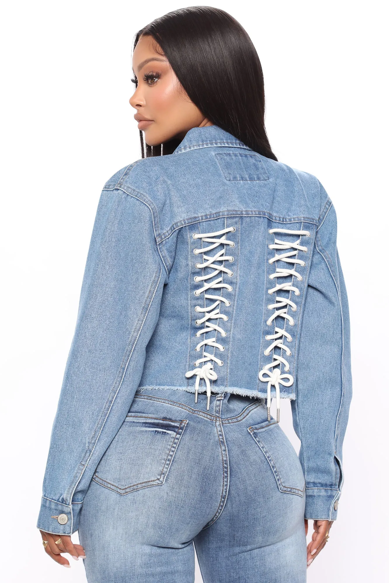 All Tied Up Denim Jacket - Medium Wash