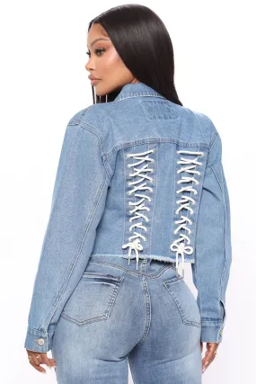 All Tied Up Denim Jacket - Medium Wash