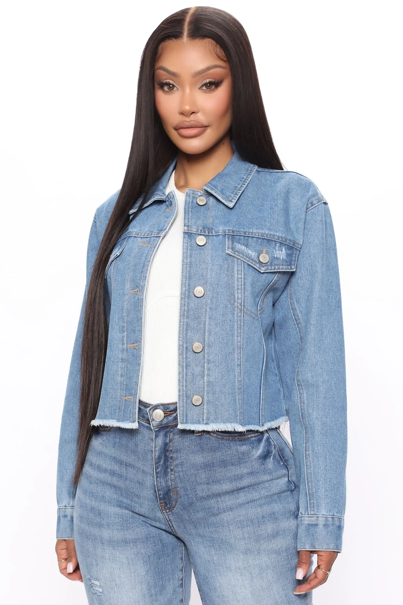All Tied Up Denim Jacket - Medium Wash