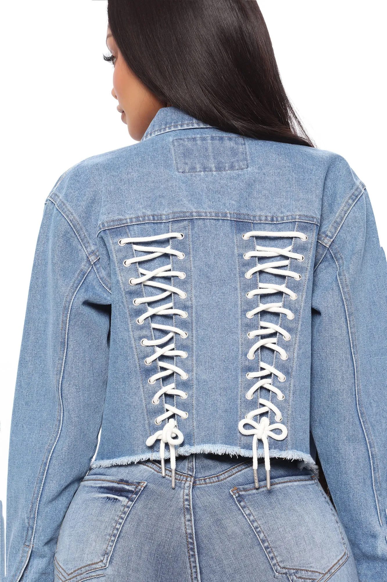 All Tied Up Denim Jacket - Medium Wash