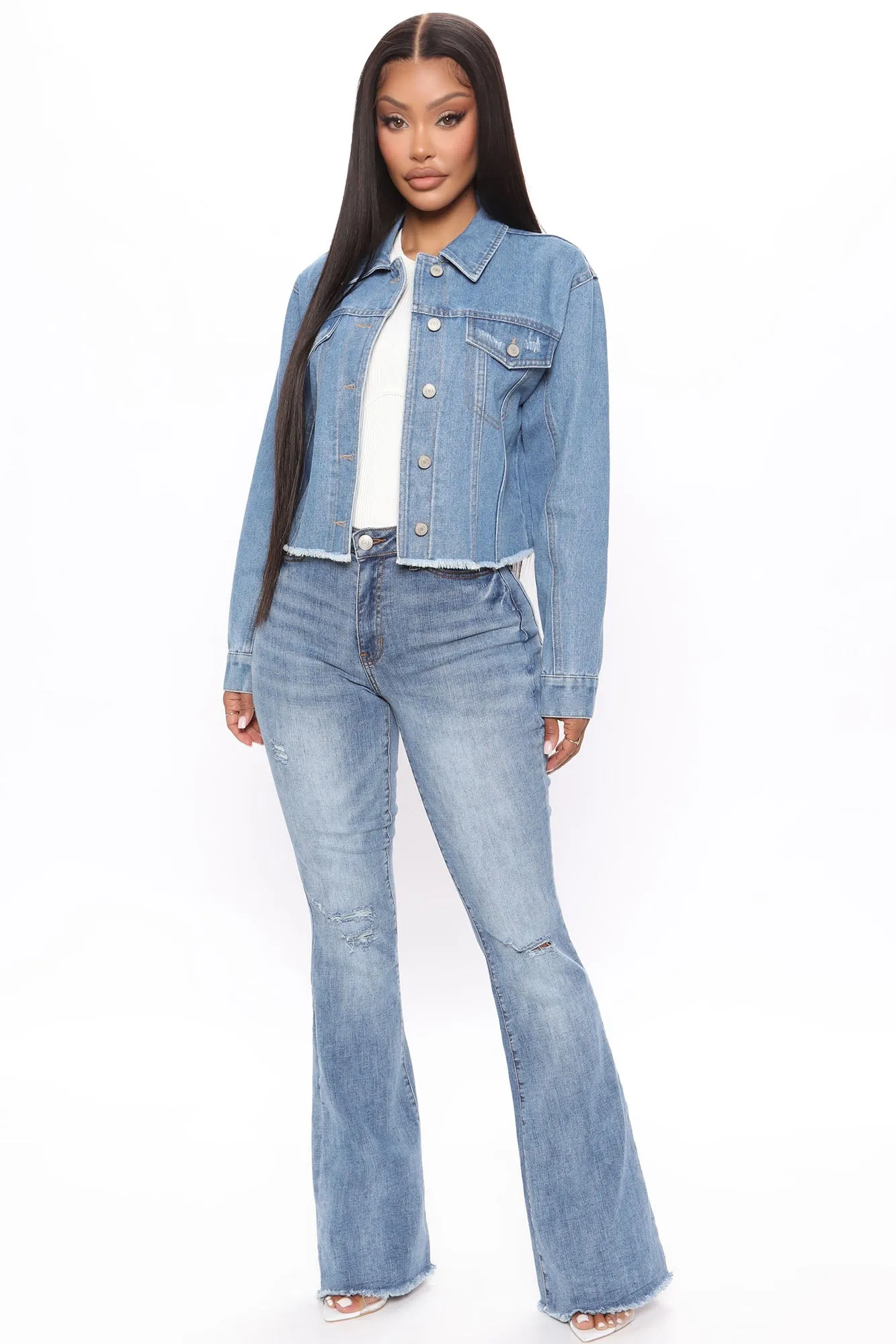 All Tied Up Denim Jacket - Medium Wash