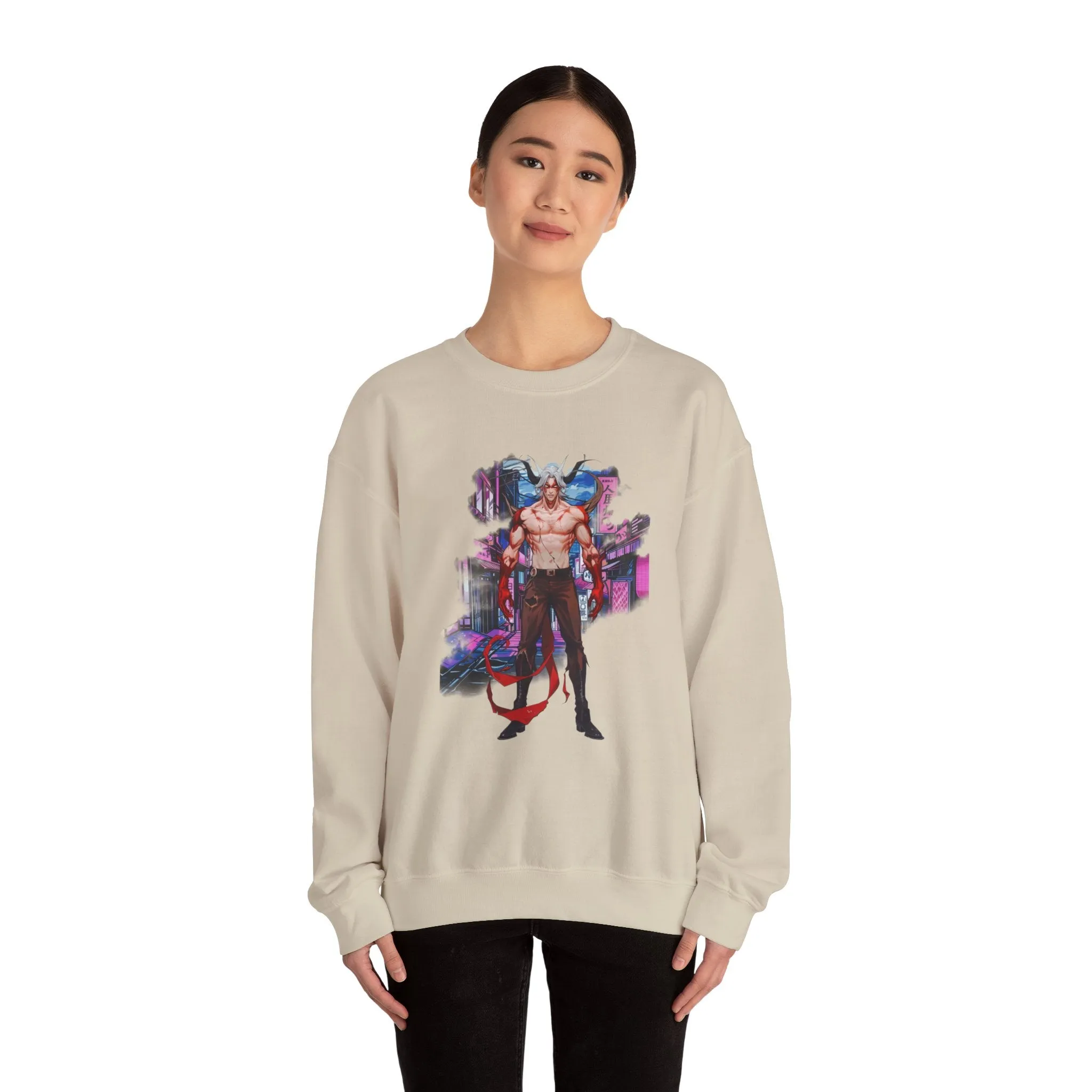 Anime Male Demon Unisex Heavy Blend™ Crewneck Sweatshirt