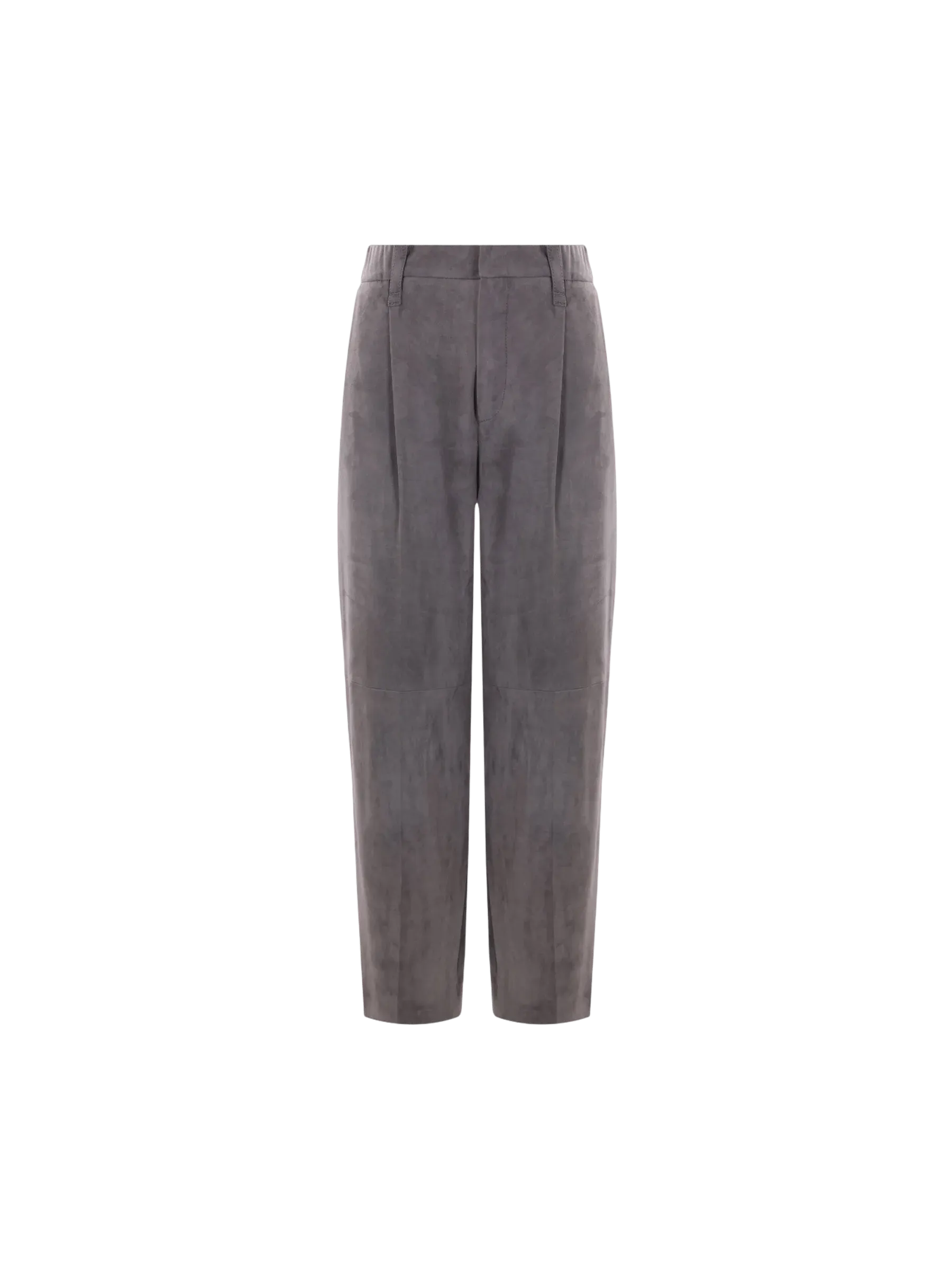 Baggy-Fit Suede Trousers