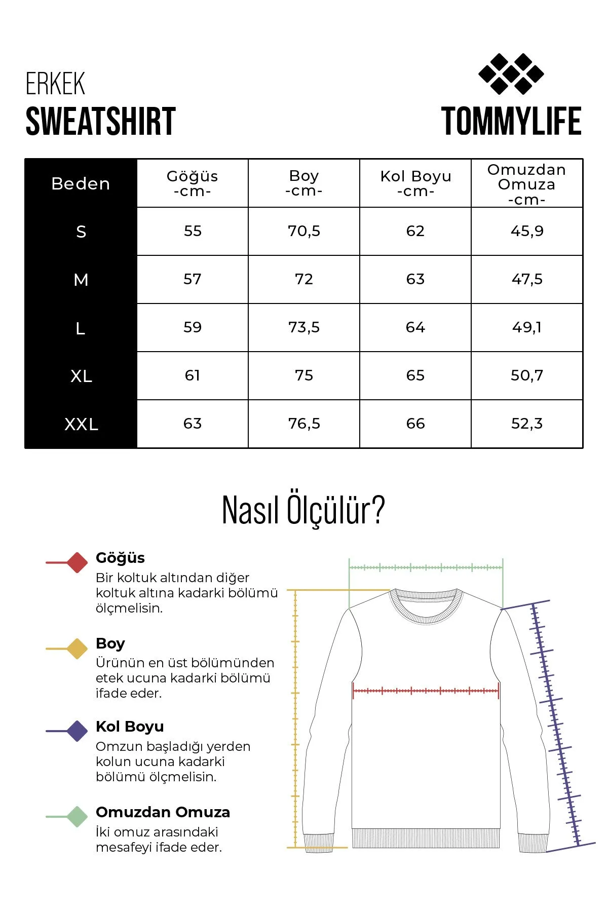 baskili kapüşonlu kanguru cep rahat form erkek sweatshirt - 88019