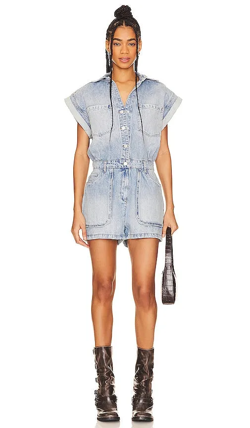 BLANKNYC Romper in Denim-Light