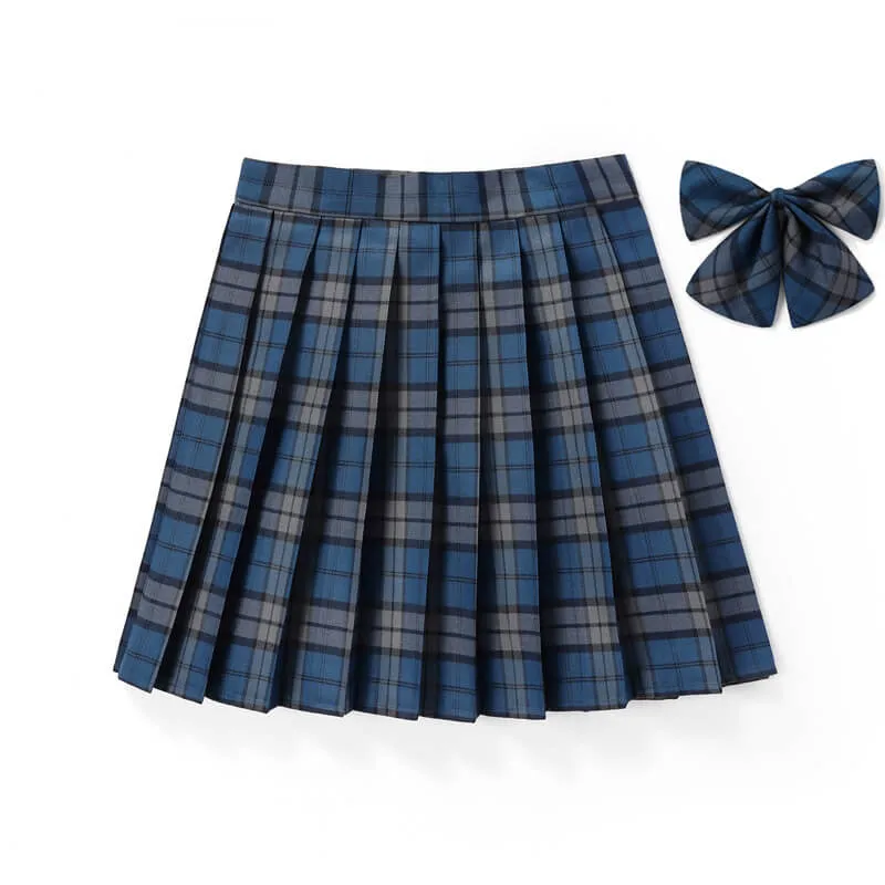 Blue JK vintage plaid uniform skirt