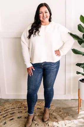 Cozy Soft Teddy Pullover In Ivory