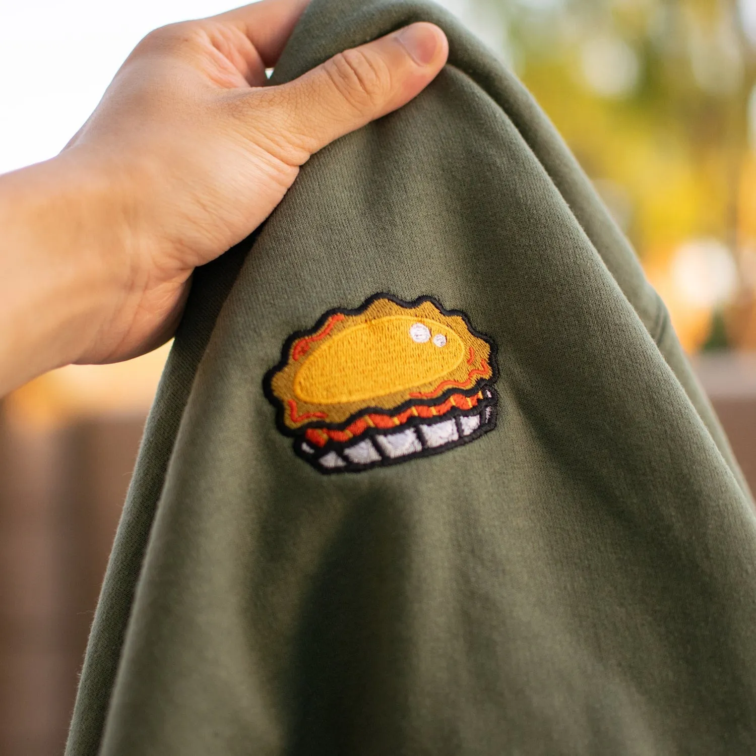 Egg Tart Embroidered Sweatshirt