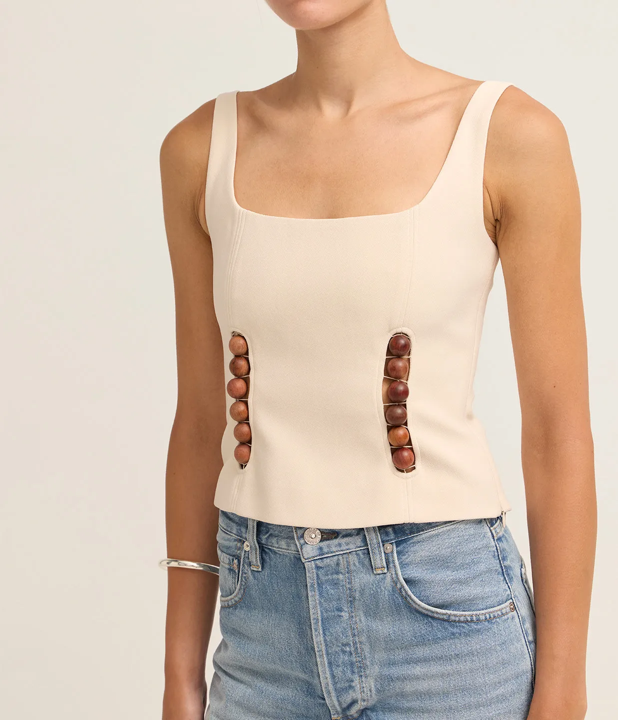 Freddie Bead Bodice in Ivory