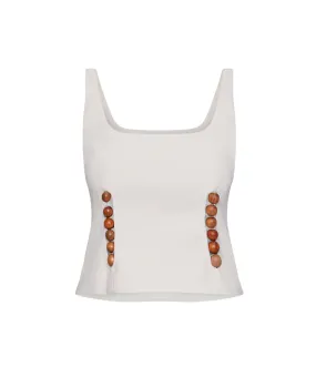 Freddie Bead Bodice in Ivory