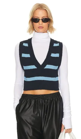 Free People Santa Monica Vest in Navy