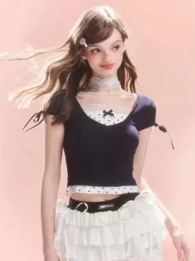 French Bow Tops Short Dot