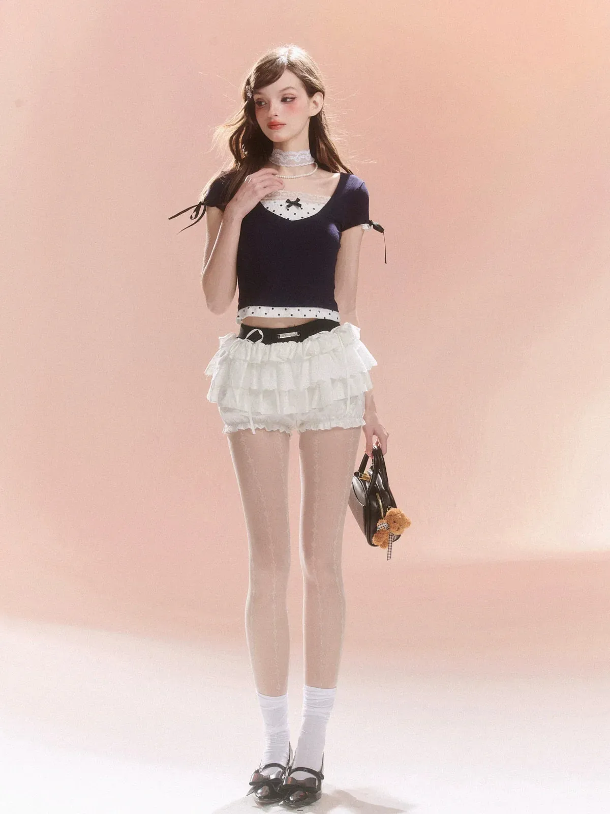 French Bow Tops Short Dot