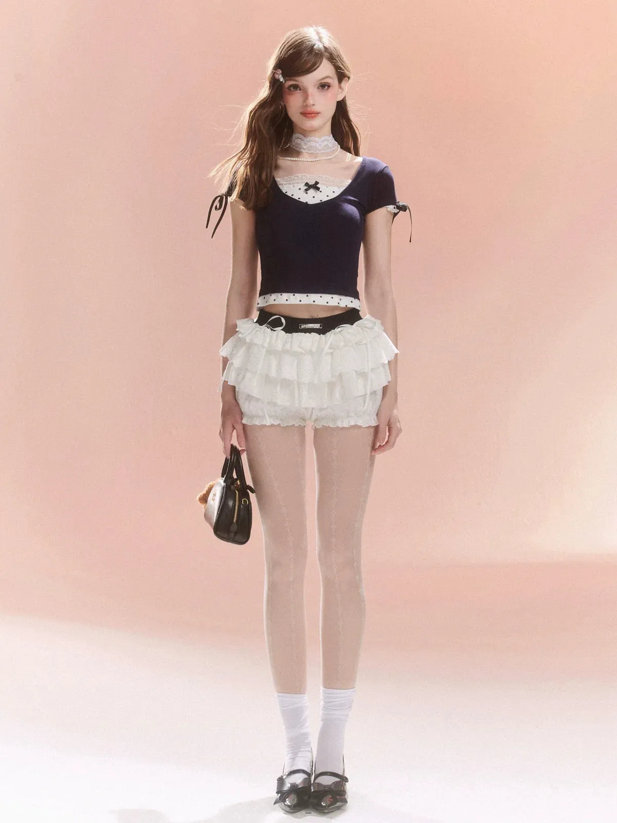 French Bow Tops Short Dot