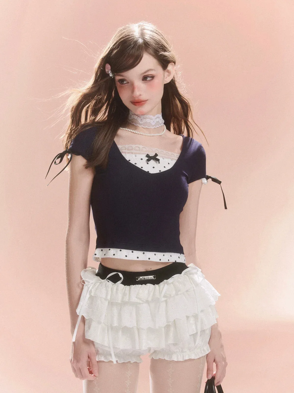 French Bow Tops Short Dot