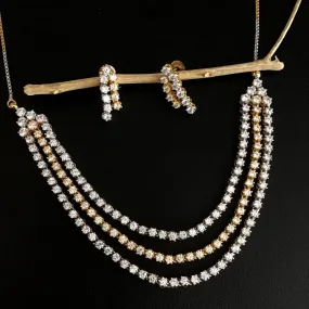 Gold Zircon/AD Necklace Set 8996-3199