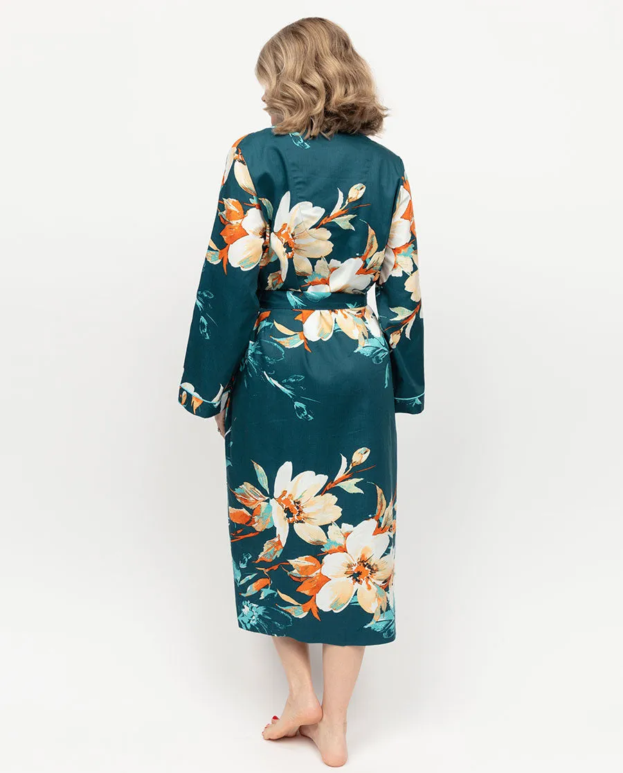 Goldie Womens Floral Print Long Dressing Gown