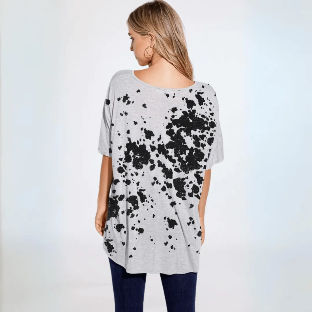 Graphic Loose Fit Top Made in USA