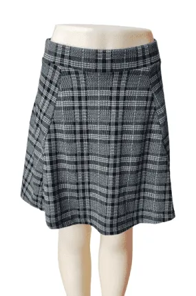 H&M women's black and white, checker, mini skirt size S