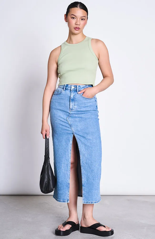 Luce denim rok light blue