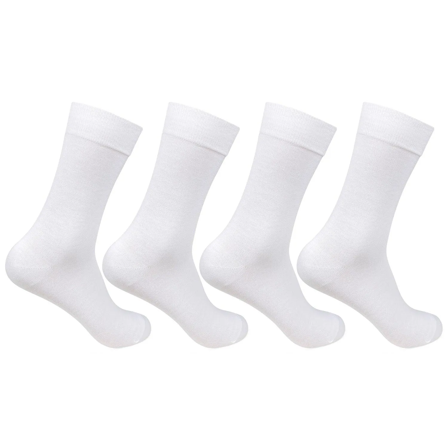 Men Cotton Plain Full-Length Socks - Pack of 4