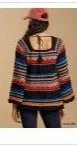Multi Color Crochet Pullover Sweater by Vanilla