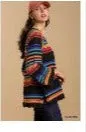 Multi Color Crochet Pullover Sweater by Vanilla