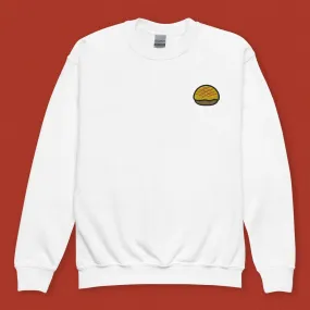 Pineapple Bun Embroidered Kids Sweatshirt