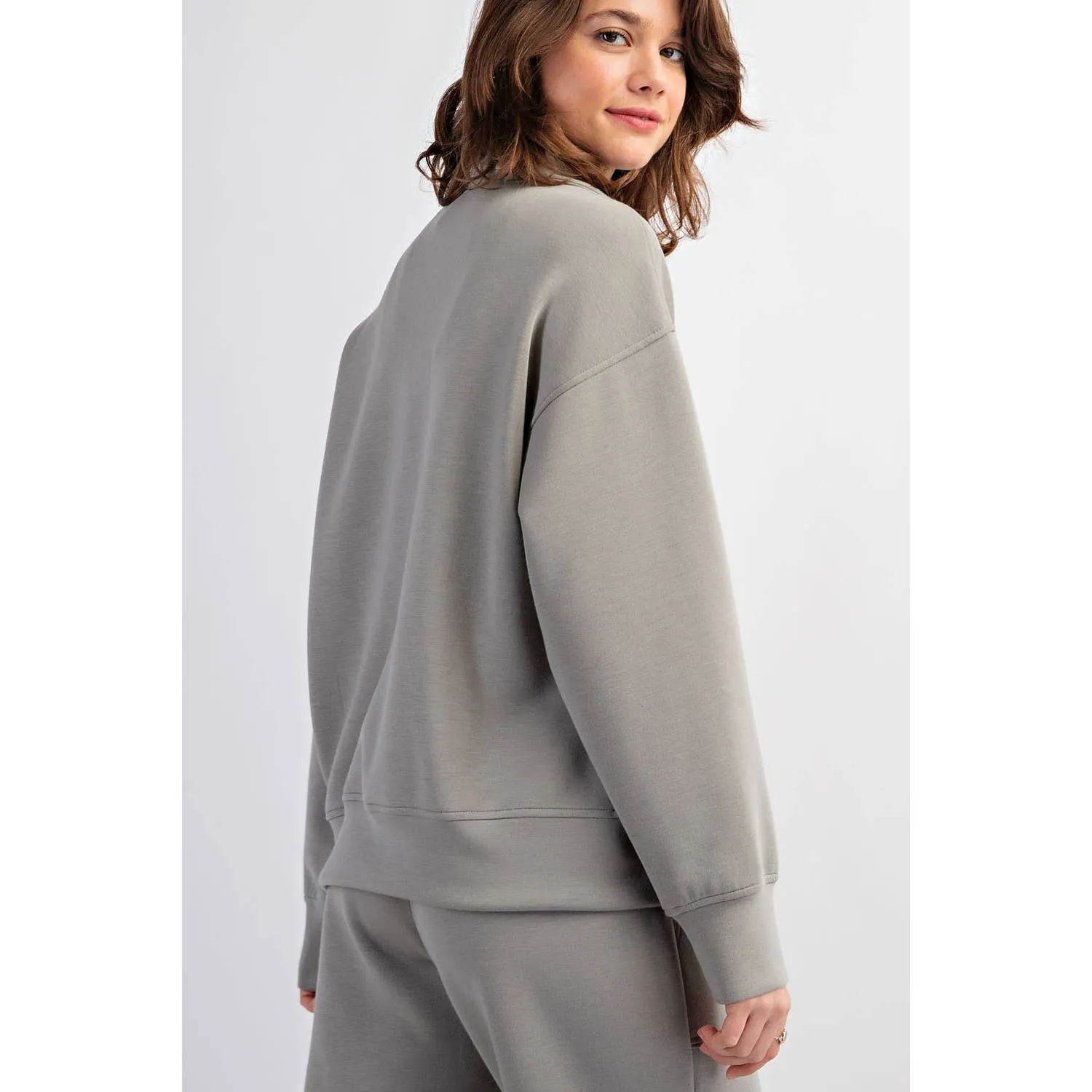 QUARTER ZIP FUNNEL NECK PULLOVER