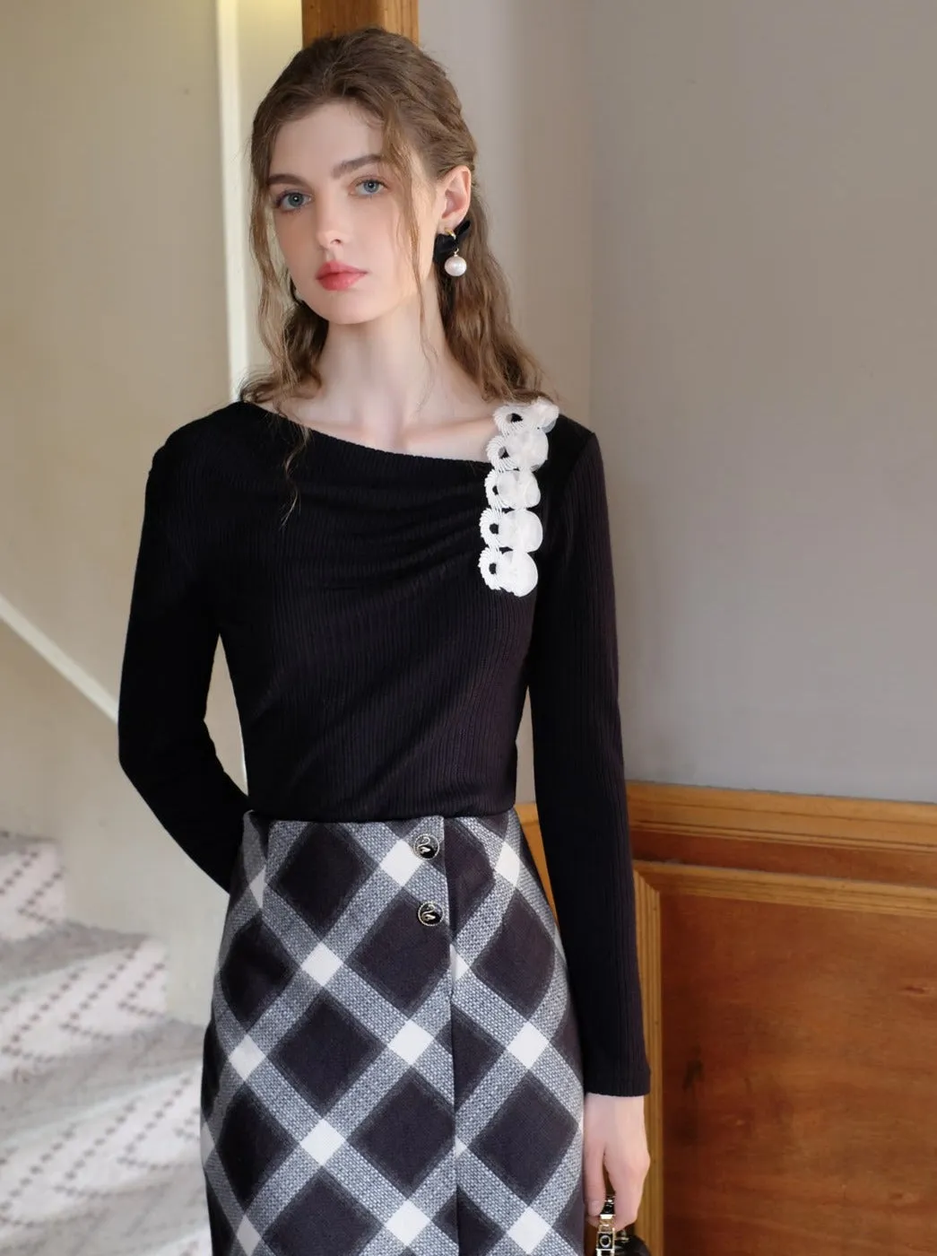 Queen Milk Sweet Tops French Lazy