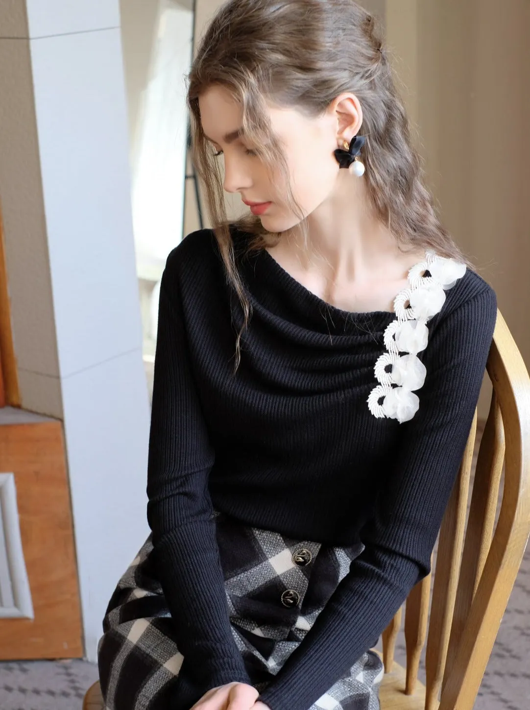Queen Milk Sweet Tops French Lazy