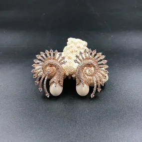 Rose Gold Zircon/AD Earring 16366-3513