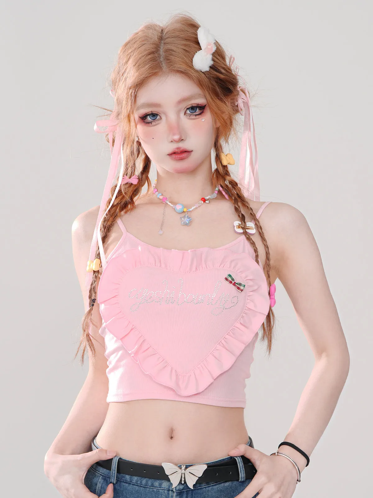 Slim Girl Short Tops Style Suspender Fantasy
