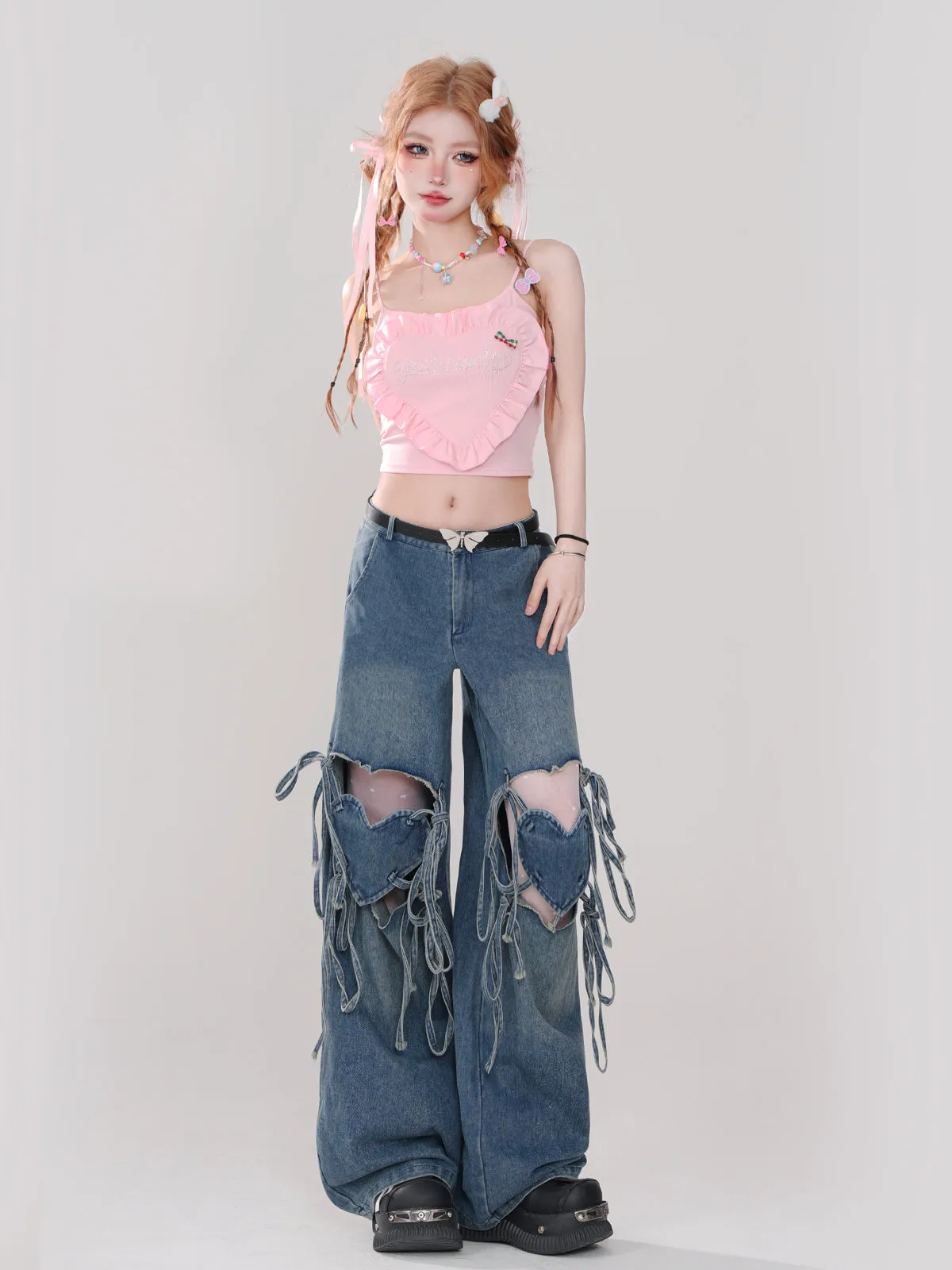 Slim Girl Short Tops Style Suspender Fantasy