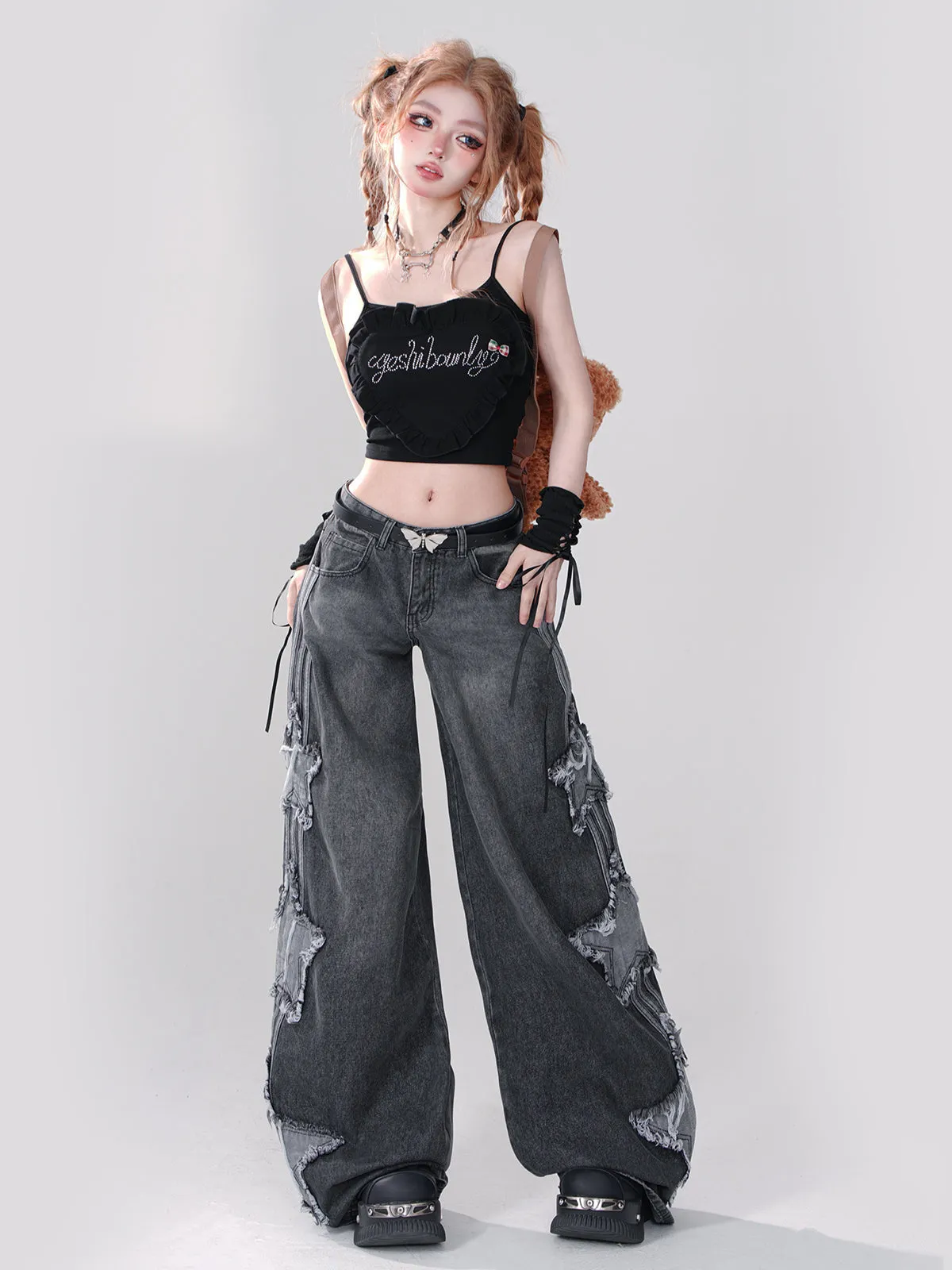 Slim Girl Short Tops Style Suspender Fantasy