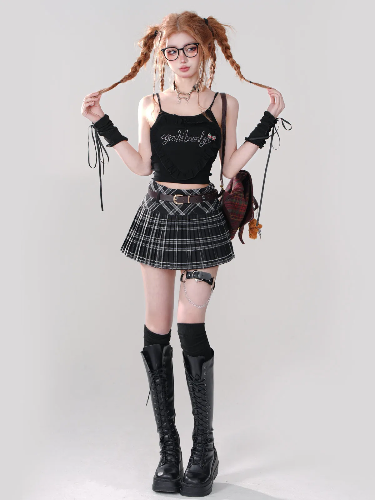 Slim Girl Short Tops Style Suspender Fantasy