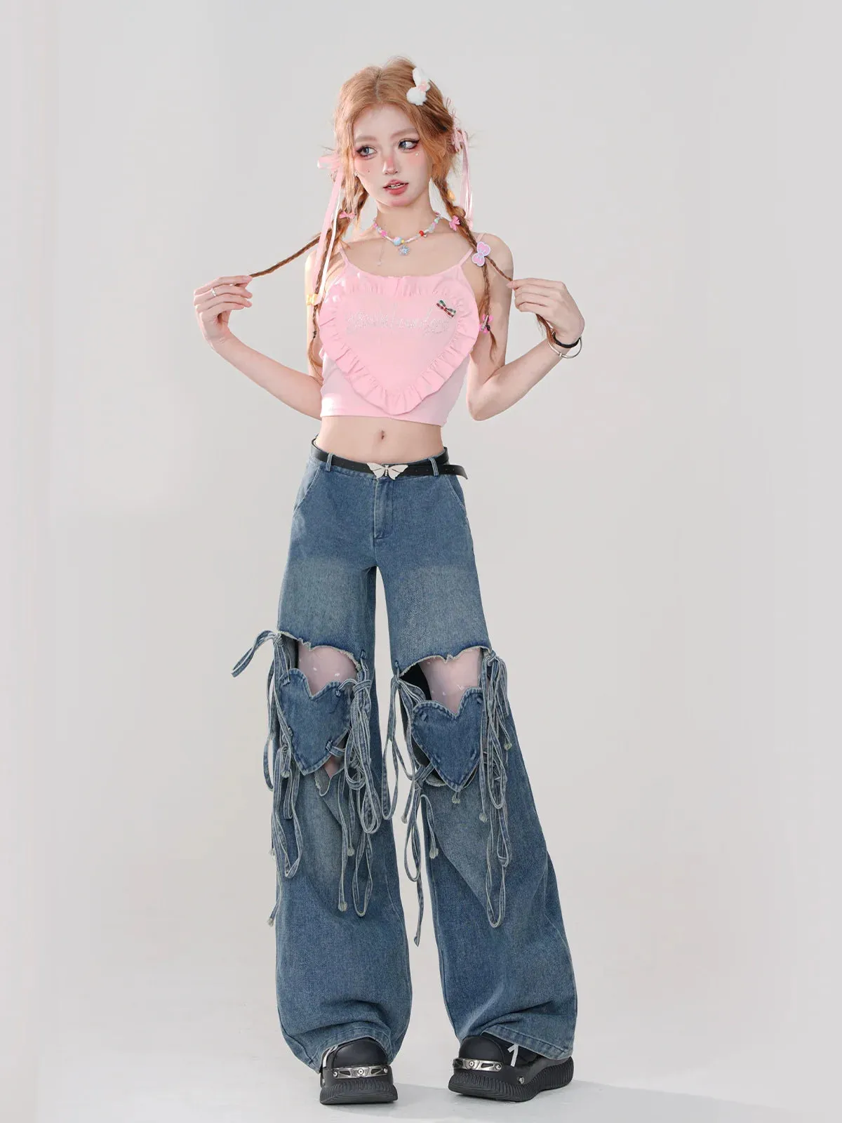Slim Girl Short Tops Style Suspender Fantasy
