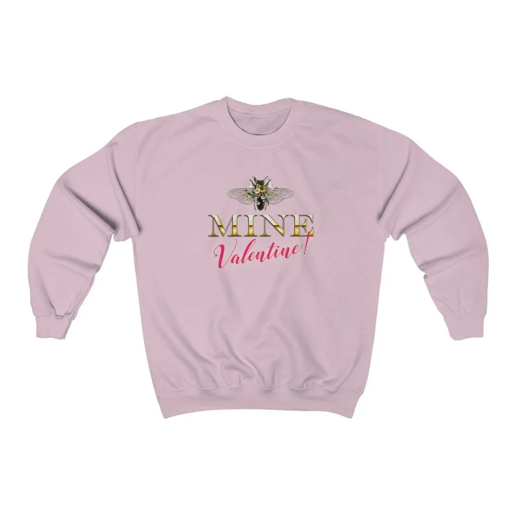 Valentine Shirt, Bee Mine, Gift for him, Unisex Heavy Blend Crewneck Sweatshirt