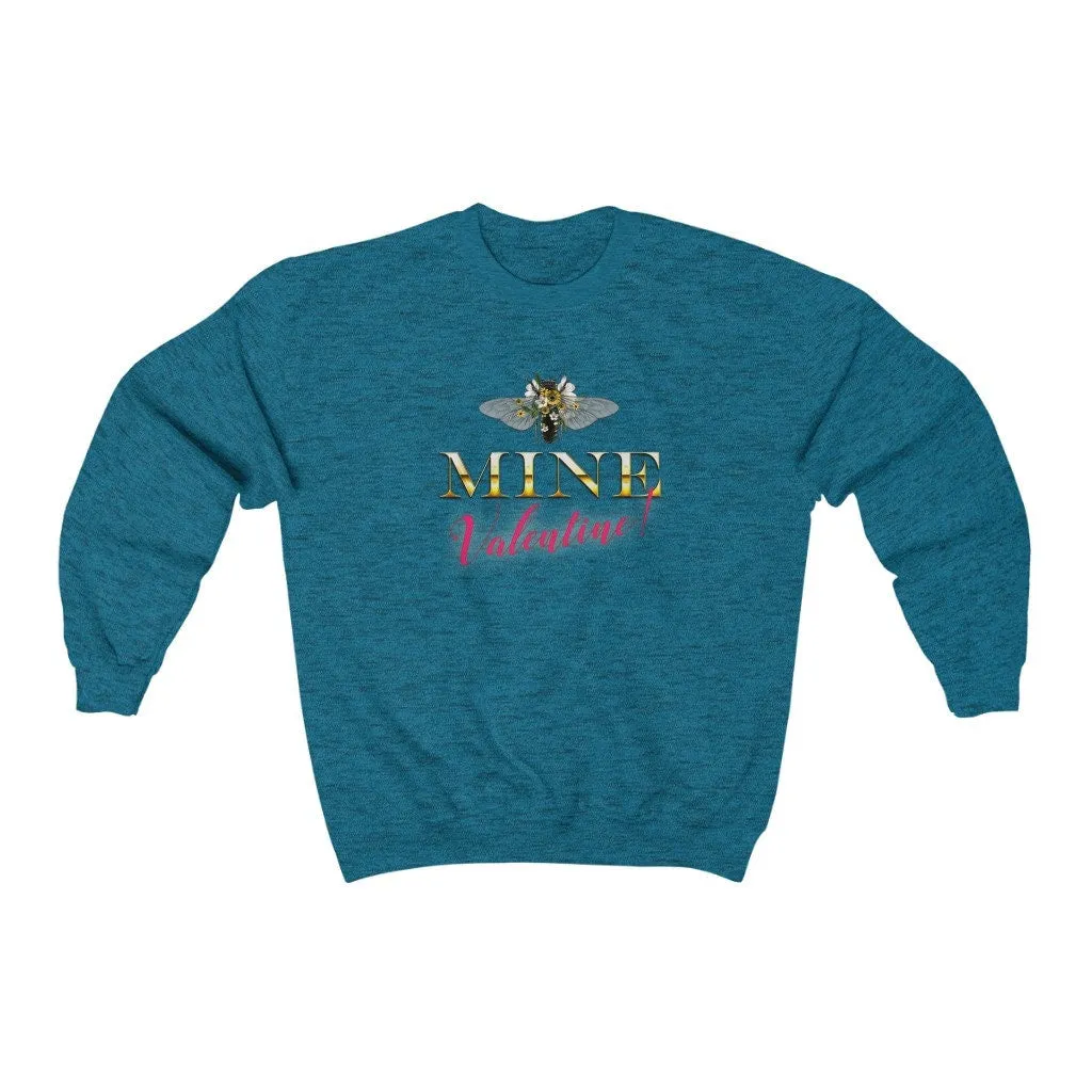 Valentine Shirt, Bee Mine, Gift for him, Unisex Heavy Blend Crewneck Sweatshirt