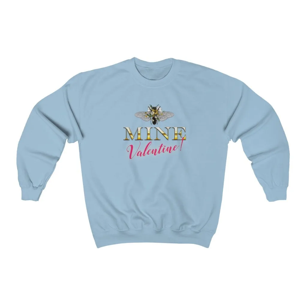Valentine Shirt, Bee Mine, Gift for him, Unisex Heavy Blend Crewneck Sweatshirt