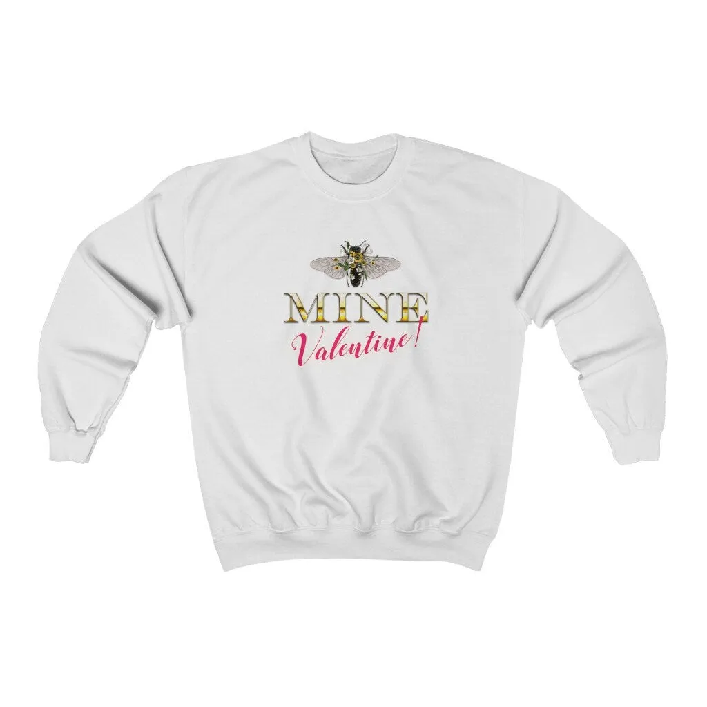Valentine Shirt, Bee Mine, Gift for him, Unisex Heavy Blend Crewneck Sweatshirt