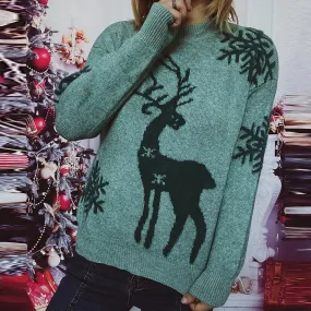 Wenkouban-Christmas Thanksgiving outfits_Warm Casual Pullover All Match Soft Knitted Christmas Sweater